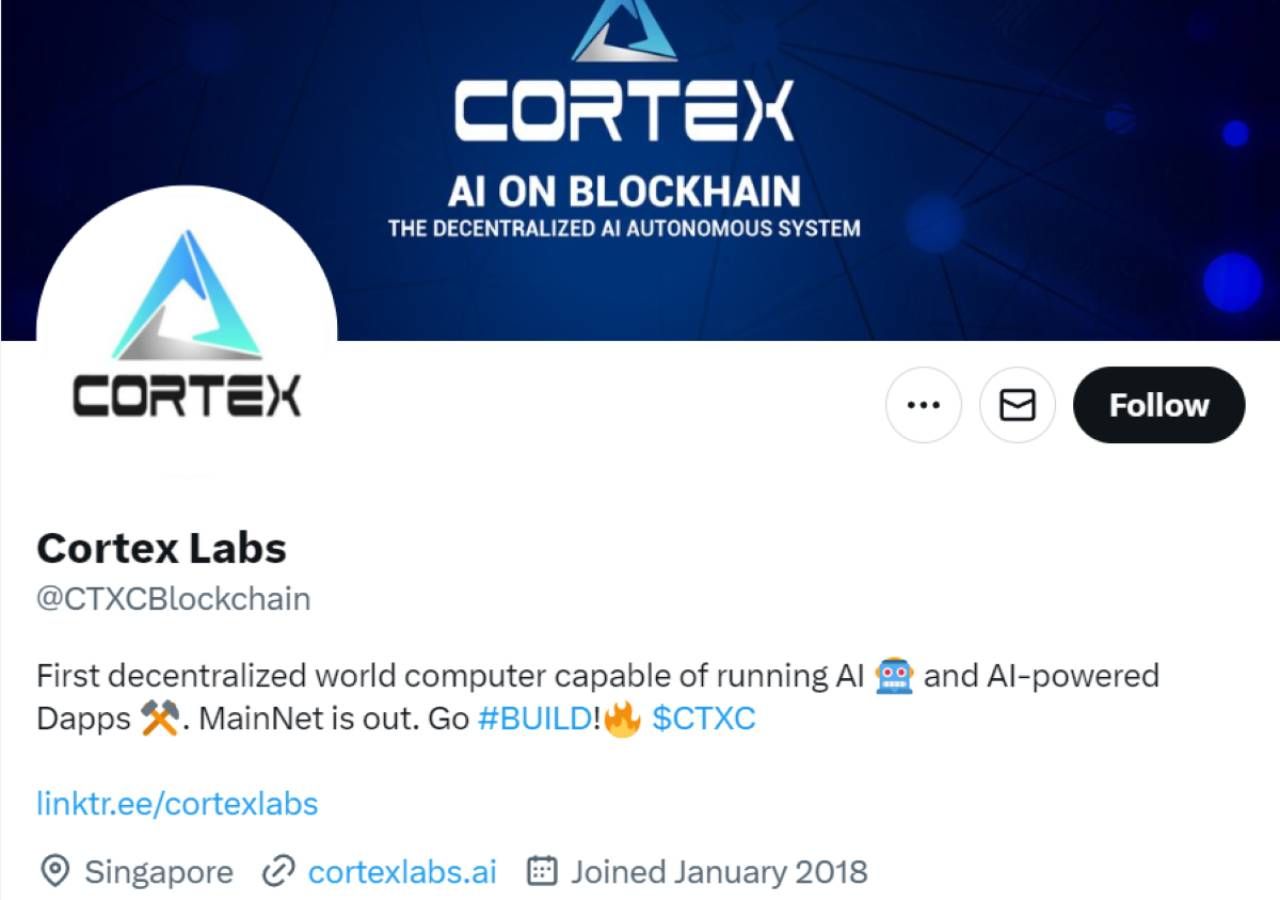 Twitter dự án Cortex Blockchain