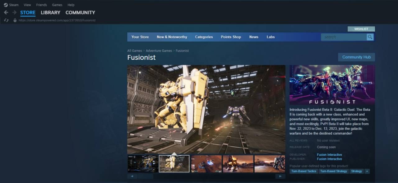 Fusionist có mặt trên nền tảng game hàng đầu - Steam