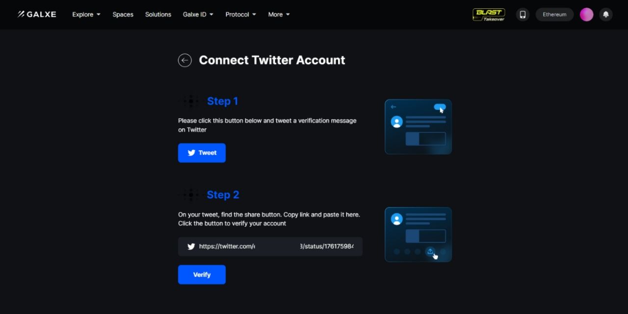Thực hiện các bước yêu cầu để kết nối tài khoản Twitter