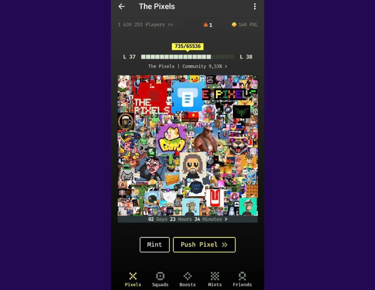 The Pixels - Game trên Mini-App của Telegram đã thu hút gần 1.5 triệu người chơi